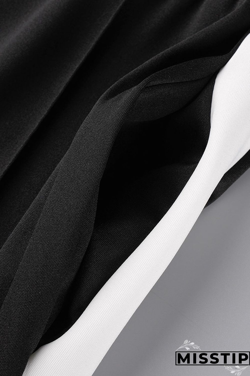 Black Casual Solid Patchwork Zipper Long Sleeve Two Pieces