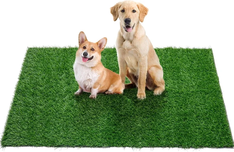 Sanmadrola Dog Pee Pads Puppy Pet Pad Artificial Dog Grass Pad Training Pads for Dogs Potty Pee Tray Fake Grass Mat Reusable for Indoor and Outdoor Washable