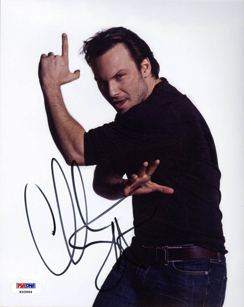 Christian Slater SIGNED 8x10 Photo Poster painting Interview With Vampire PSA/DNA AUTOGRAPHED