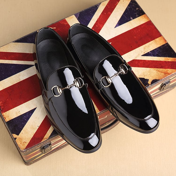 British style slip-on casual leather shoes
