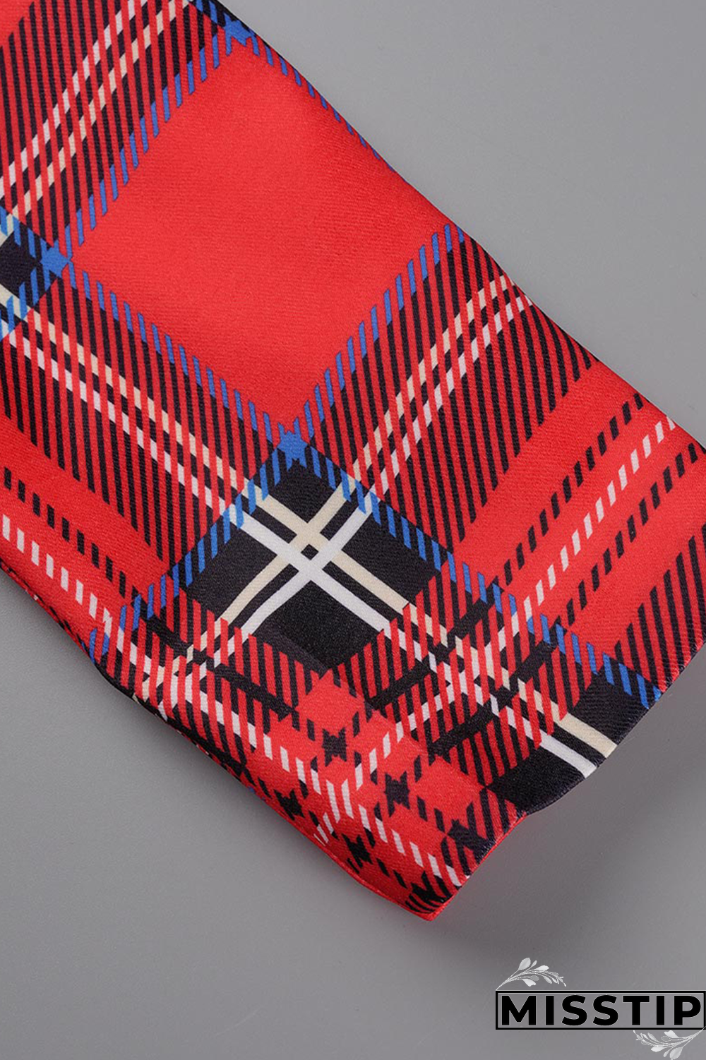 Blue Street Plaid Patchwork Turndown Collar Outerwear