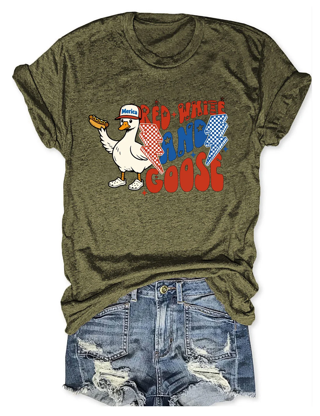 Red White And Goose T-shirt