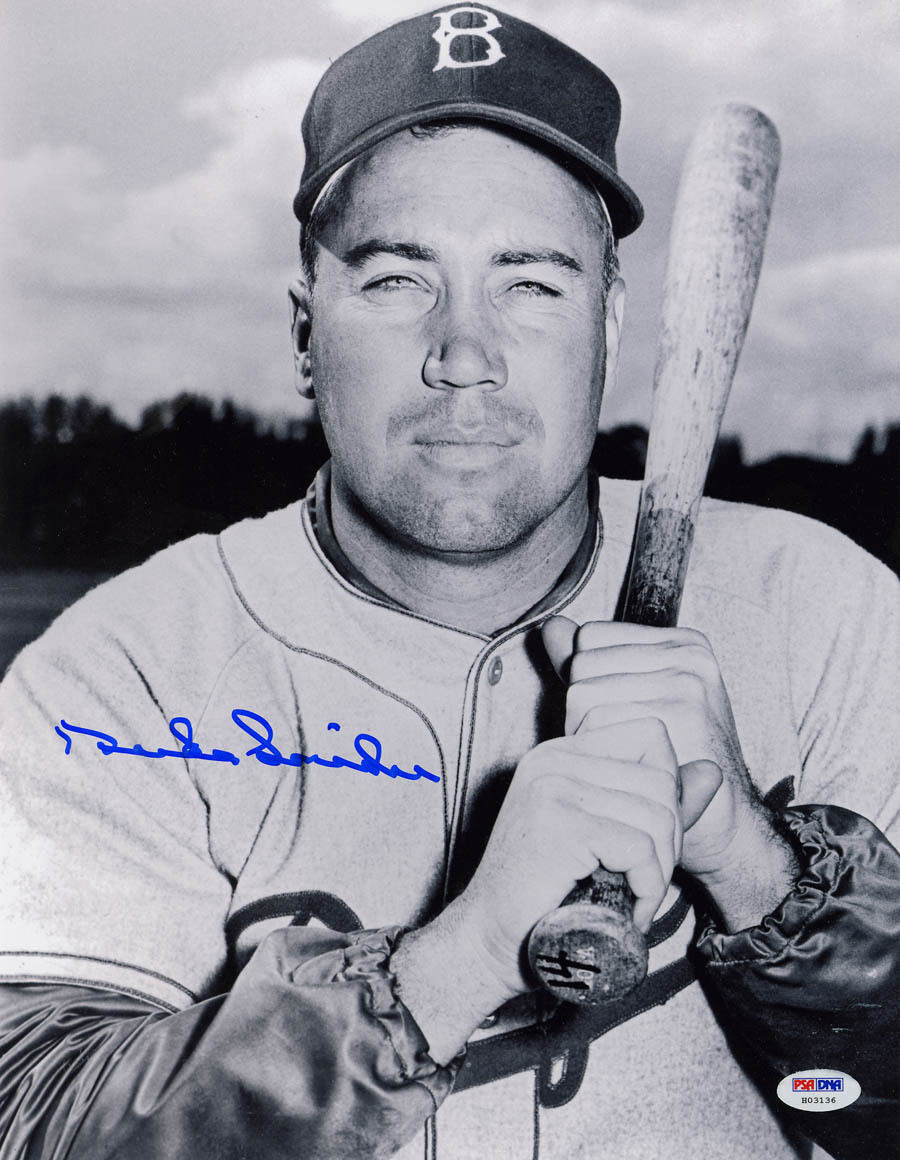 Duke Snider SIGNED 11x14 Photo Poster painting BROOKLYN DODGERS PSA/DNA AUTOGRAPHED