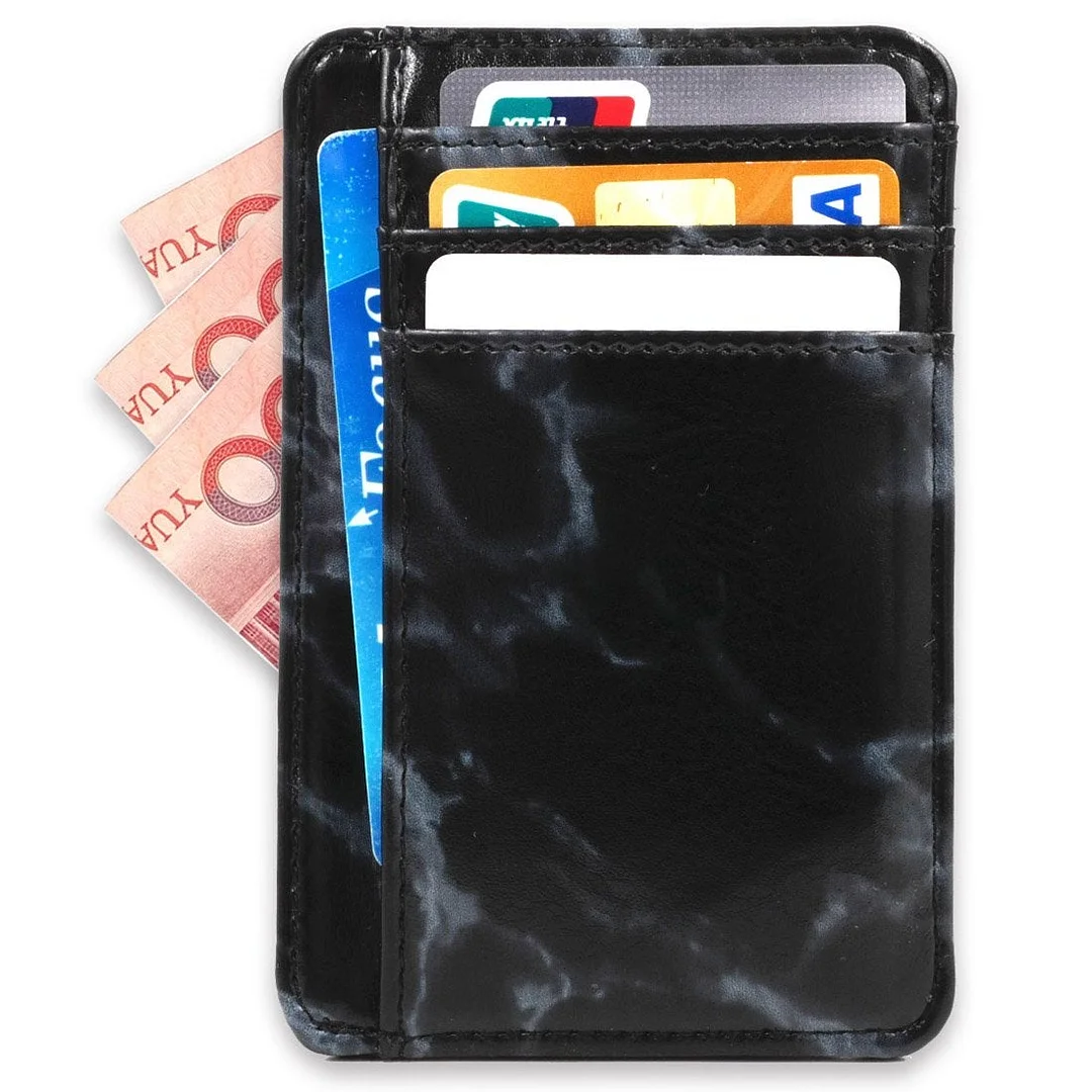 Kandouren Slim Minimalist RFID Leather Wallets,Front Pocket Wallet,Credit Card Holder for Men & Women,Money Clip
