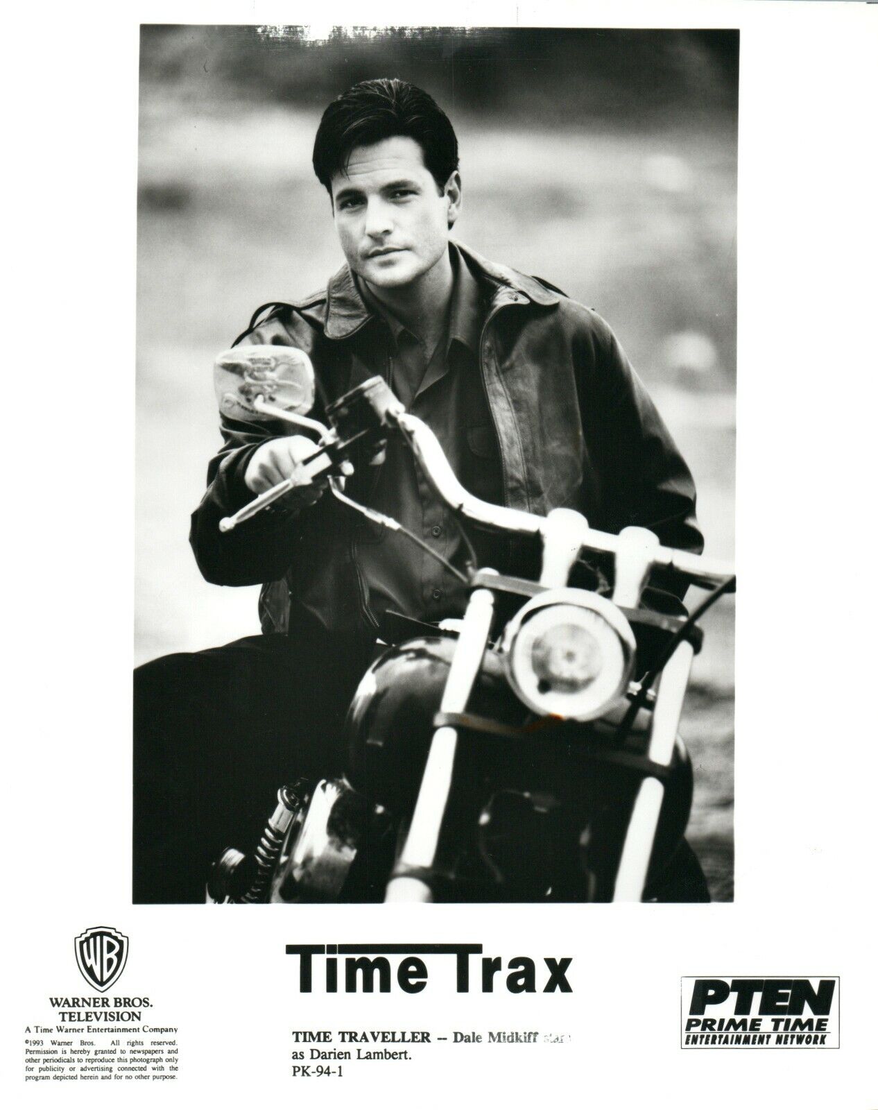 DALE MIDKIFF Actor 1993 Movie TIME TRAX 8x10 Promo News Photo Poster painting Warner Bros
