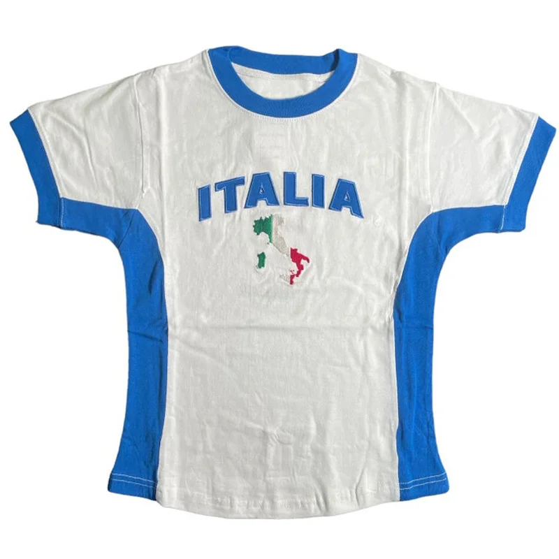 Athvotar Athvotar Summer New Sexy Y2K Top Women's Retro T-Shirt T-Shirt Casual T-Shirt