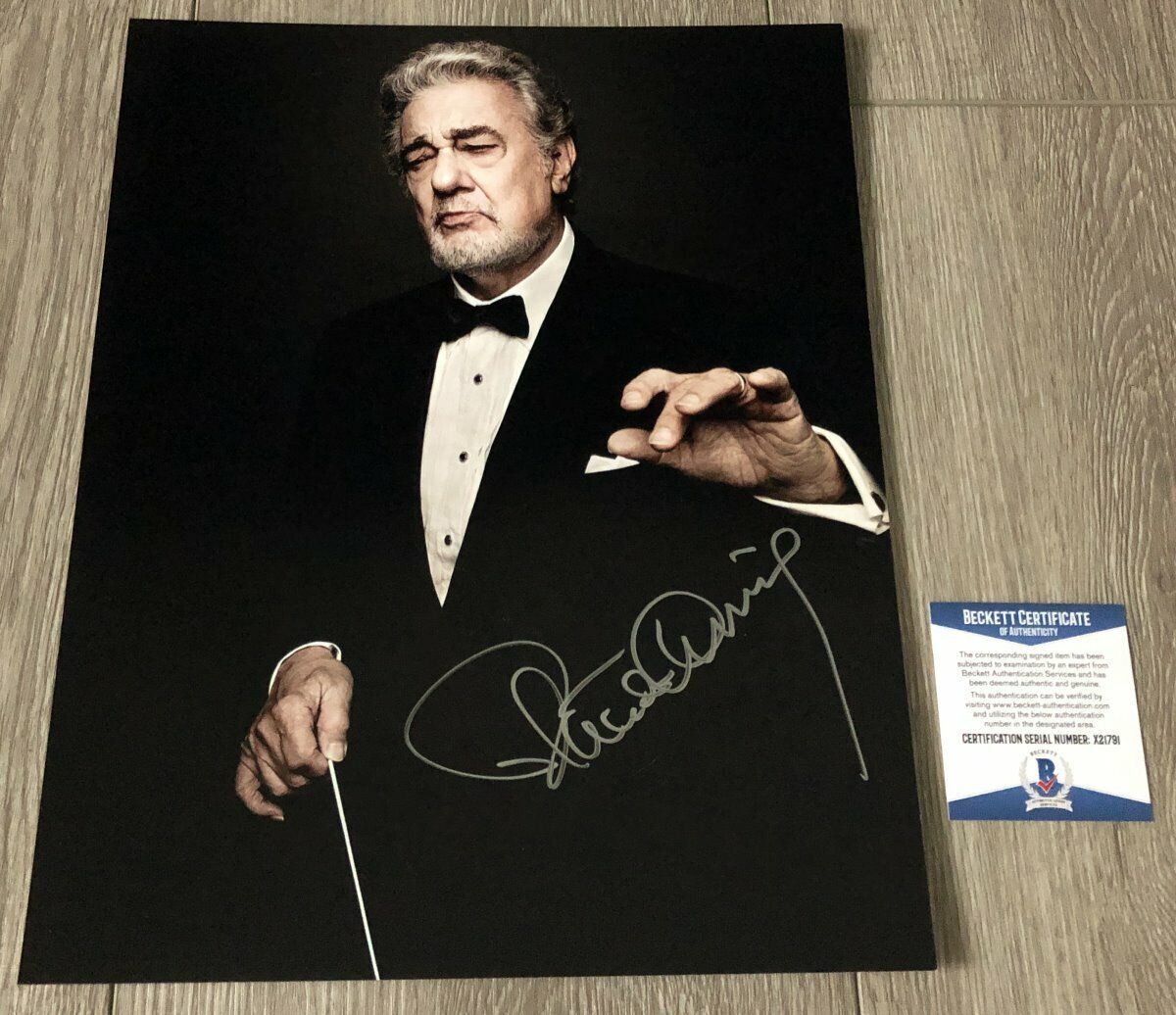 PLACIDO DOMINGO SIGNED THE THREE TENORS 11x14 Photo Poster painting E w/EXACT PROOF BECKETT COA