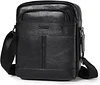 BAIGIO Herren Umh&auml;ngetasche Leder Herren Schultertasche f&uuml;r Herren Leder Herrentasche Vintage Schultertasche Crossbody Bag Messenger Bags f&uuml;r Herren Schwarz