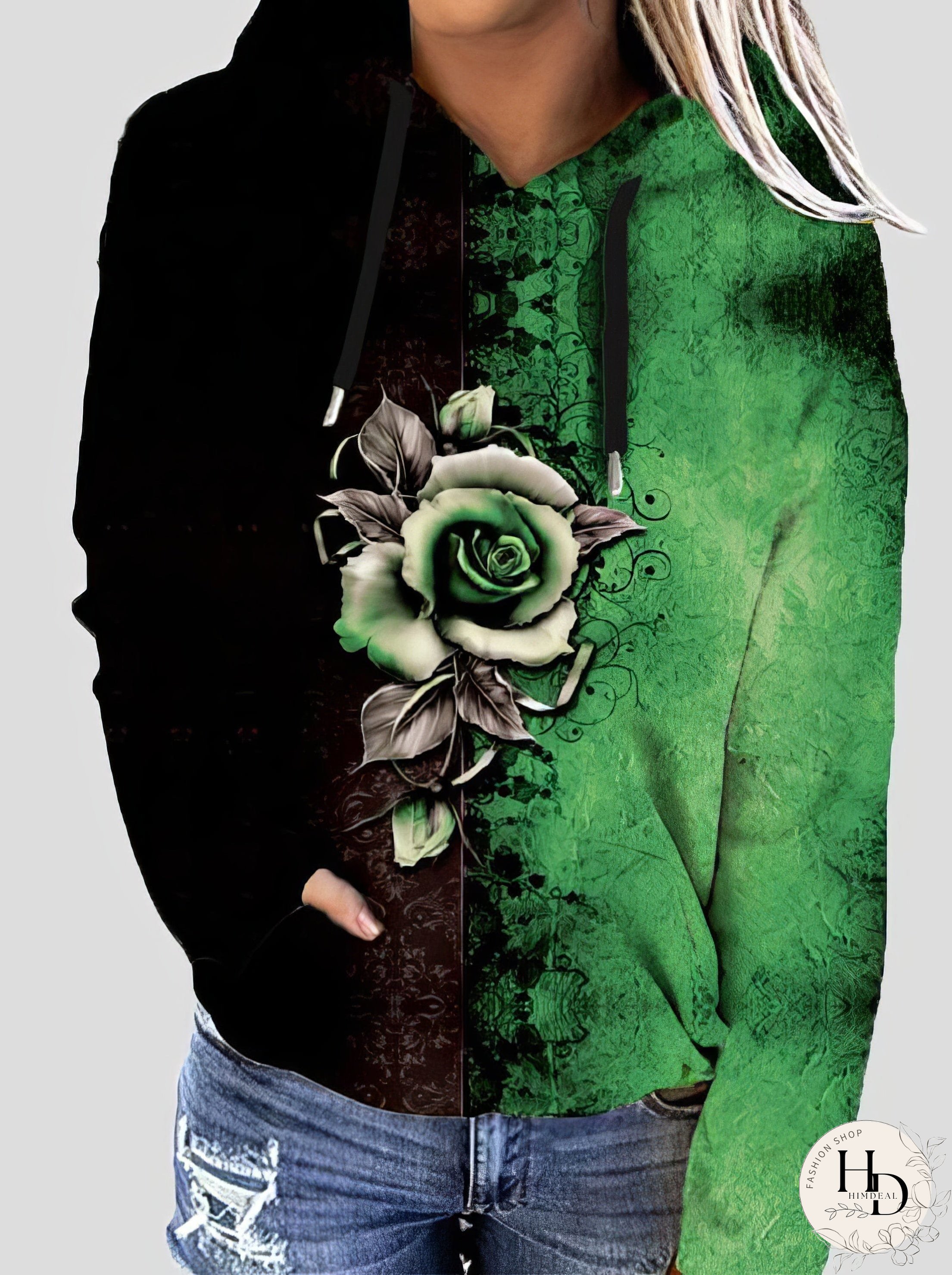 Stylish Rose Hoodie