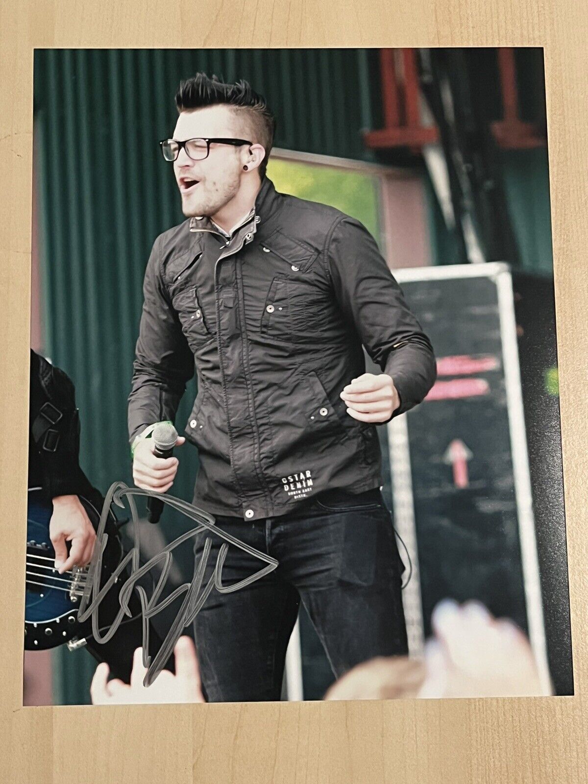 DUSTIN BATES HAND SIGNED 8x10 Photo Poster painting AUTOGRAPHED STARSET BAND LEAD SINGER COA