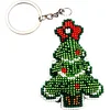 Christmas Tree Beaded Counted Embroidery Kit DIY Cross Stitch Keychain Kit