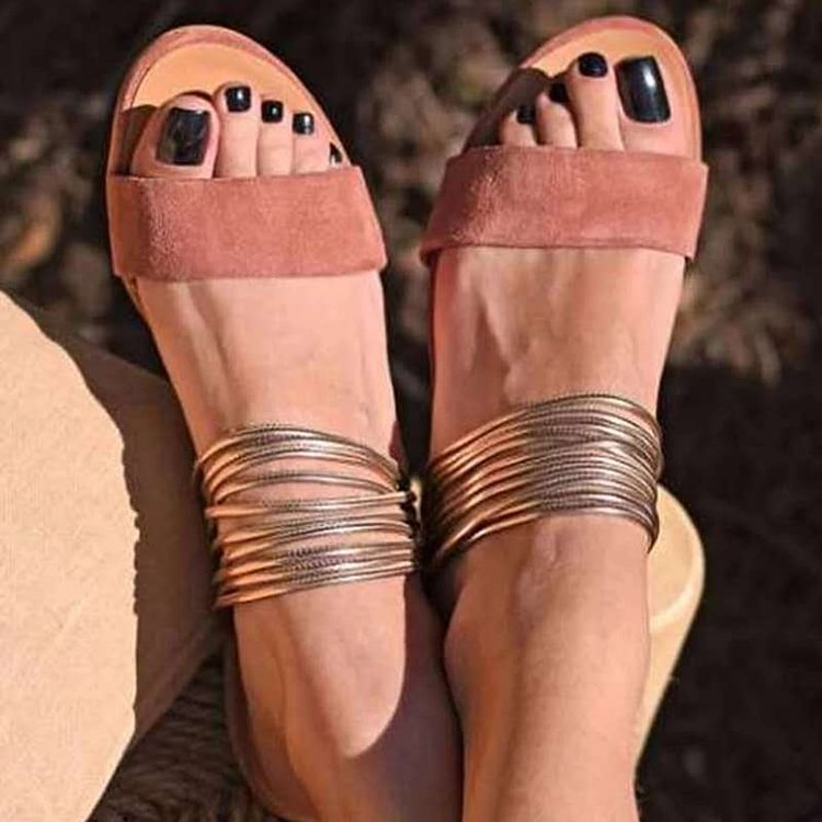 Fashion Simple Flat Ladies Sandals