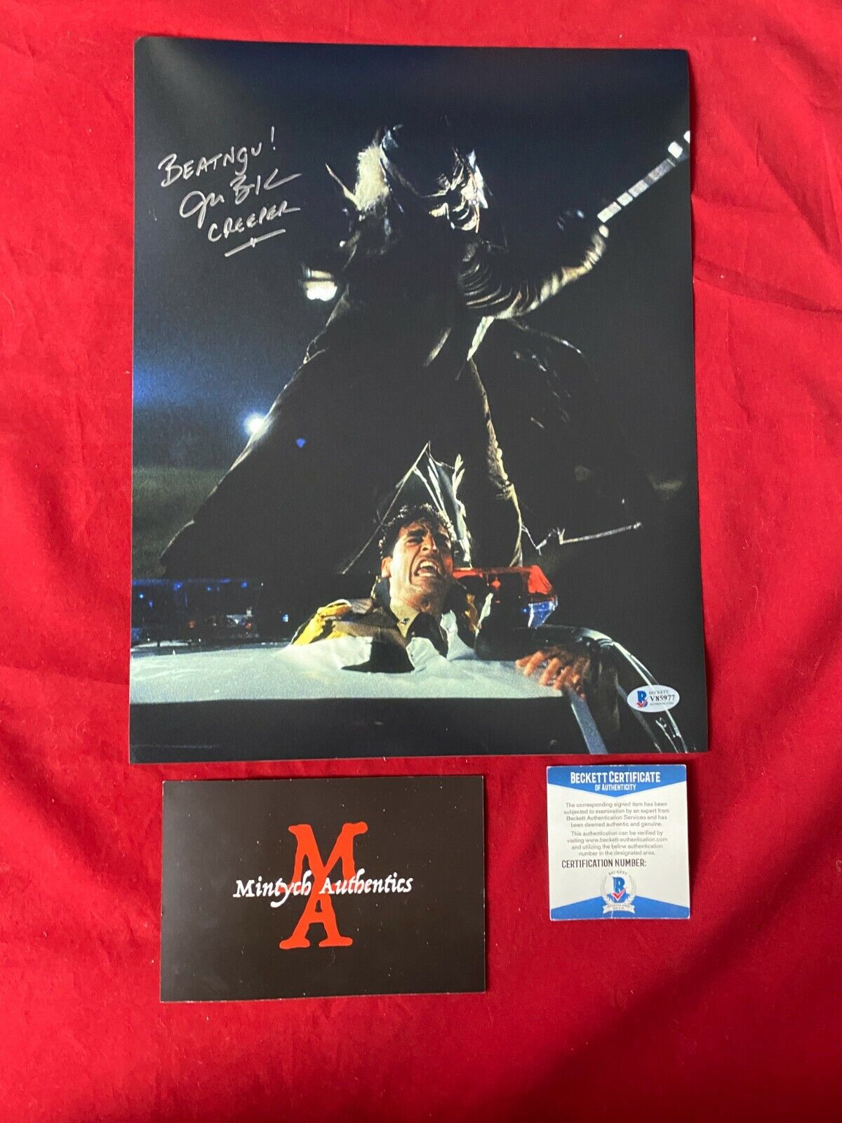 JONATHAN BRECK JEEPERS CREEPERS AUTOGRAPHED SIGNED 11x14 Photo Poster painting! BECKETT COA!