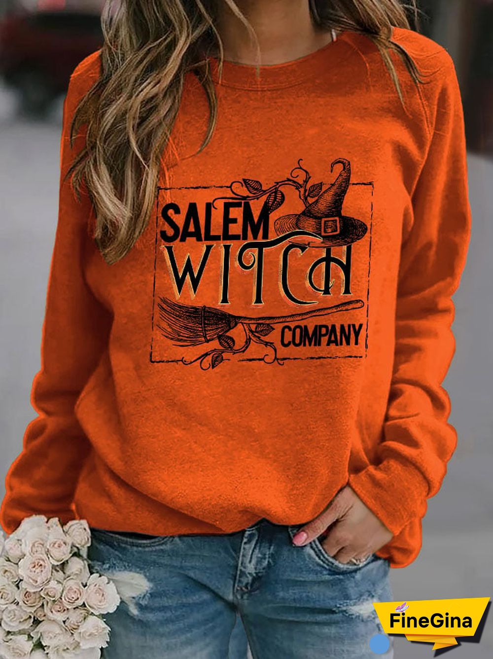 Fashion Print Long Sleeve Sweatshirt