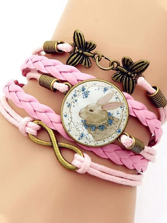 Easter Bunny Vintage Butterfly Bracelet