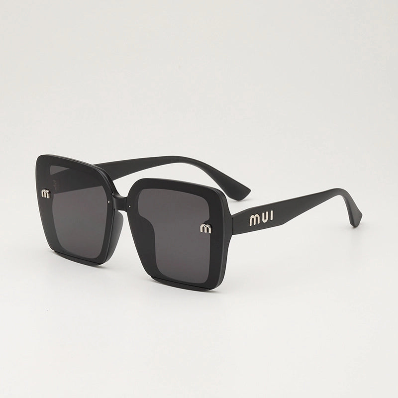 Retro Solid Color Ac Square Full Frame Women’s Sunglasses