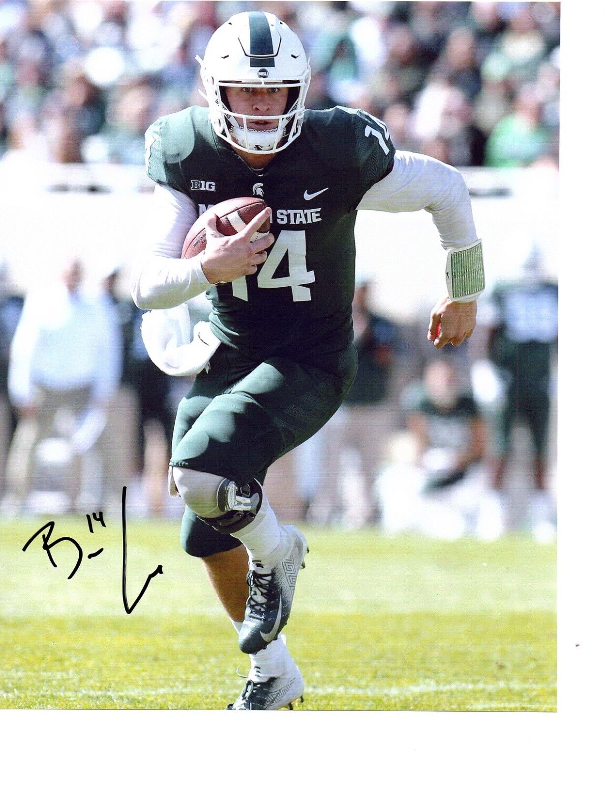 Brian Lewerke signed autographed 8x10 Photo Poster painting Michigan State Spartans football t