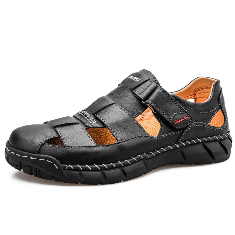 Summer Men's Leather Adjustable Outdoor Casual Sandals | ARKGET