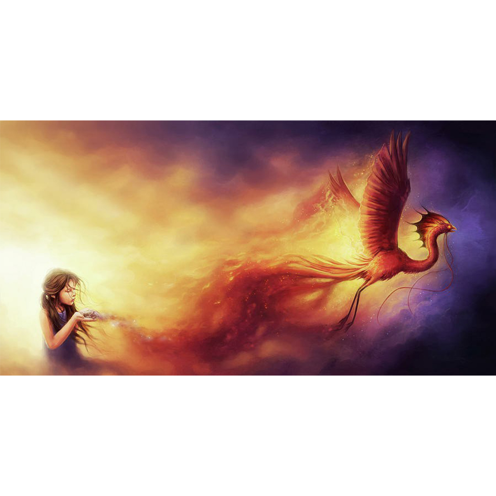 

80*40CM - Round Drill Diamond Painting - Bird, 501 Original