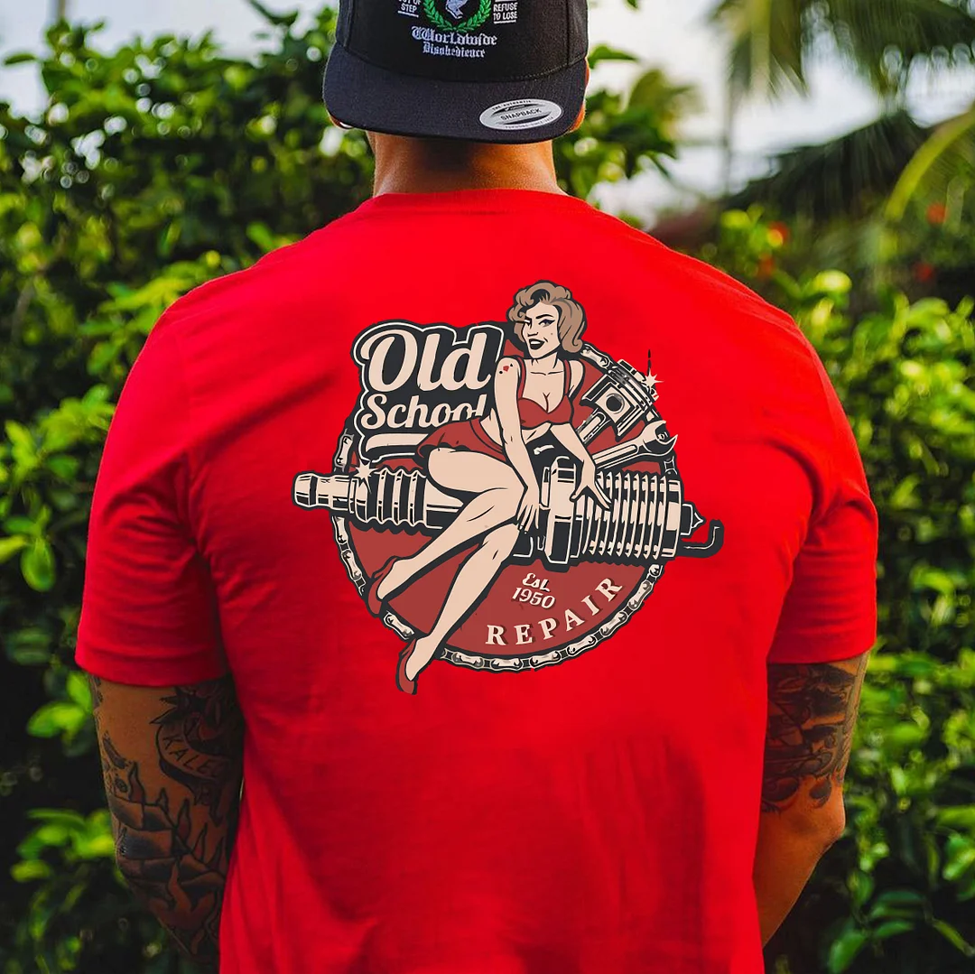 old-school-motorcycle-lady-black-print-t-shirt