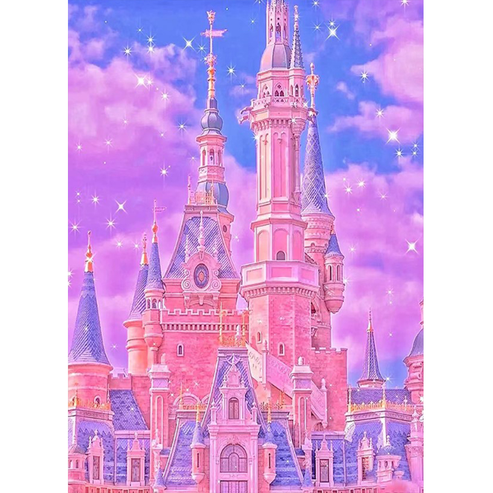 Castle In The Sky 30*40CM(Canvas) Full Round Drill Diamond Painting gbfke