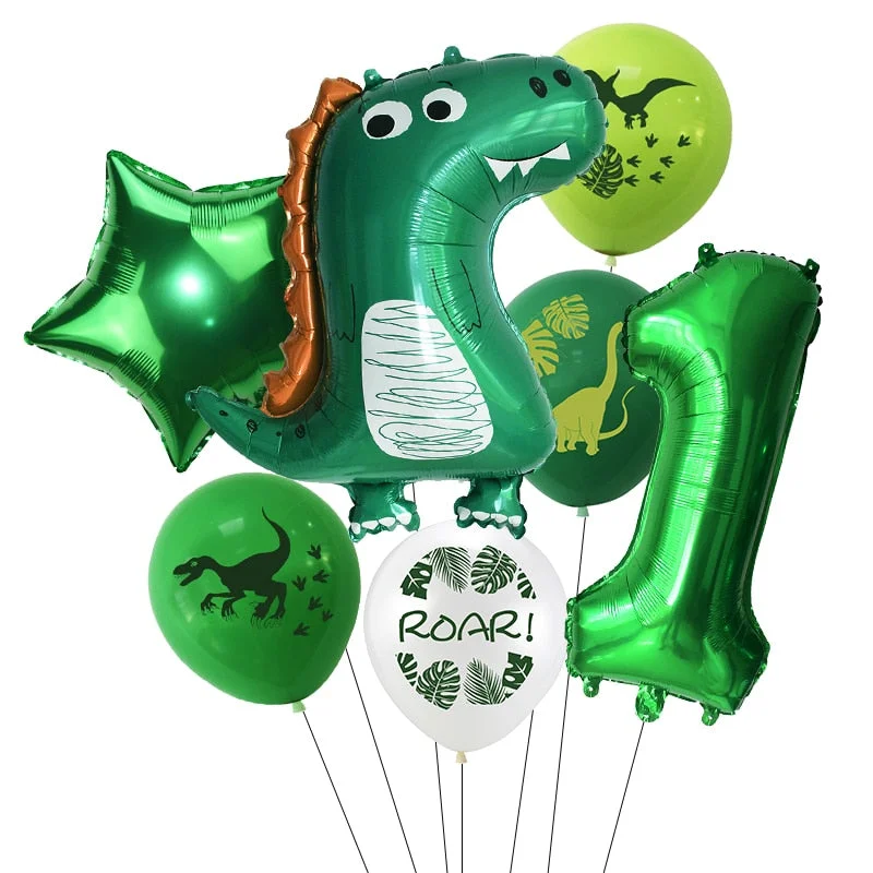 Dinosaur Theme Party Dinosaur Balloon Disposable Tableware Set Kids Boy Birthday Party Decoration Jungle Party Baby Shower Favor