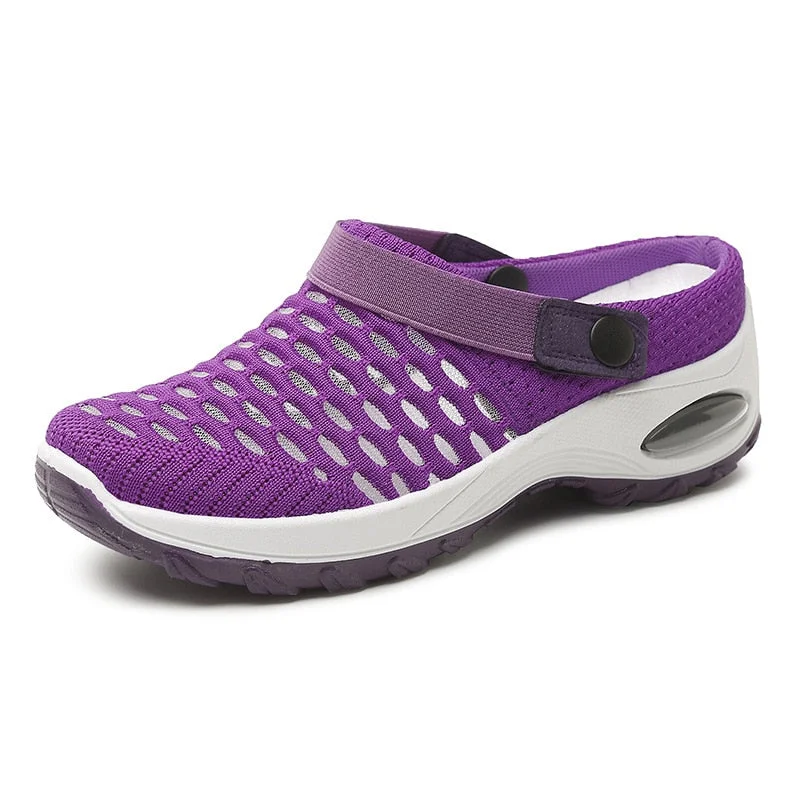 2021 New Women Shoes Casual Increase Cushion Sandals Non-slip Platform Sandal For Women Breathable Mesh Outdoor Walking Slippers