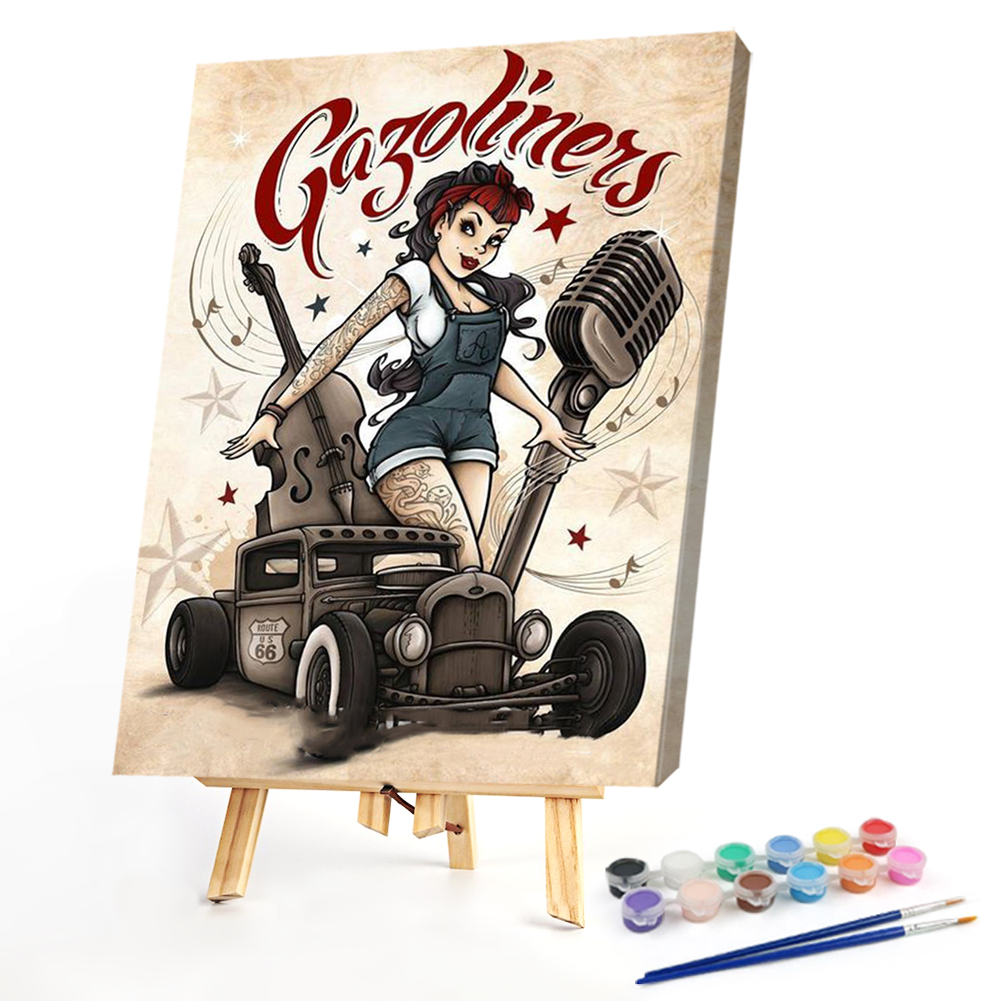 

40*50CM - Paint By Numbers - Rock Women, 501 Original
