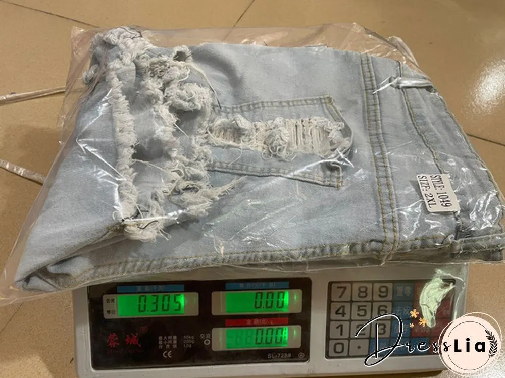 New Tassel Denim Short Women Street Fashion Stretch Ripped Denim Shorts