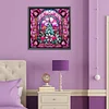 Diamond Painting -DIY Round Drill Stained Glass Pink Christmas