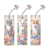 3Pcs Diamond Painting Cat Flower Bookmarks Kits for Bookworms