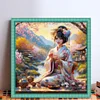 Kimono Girl-11CT Stamped Cross Stitch 50*50cm/19.69*19.69in