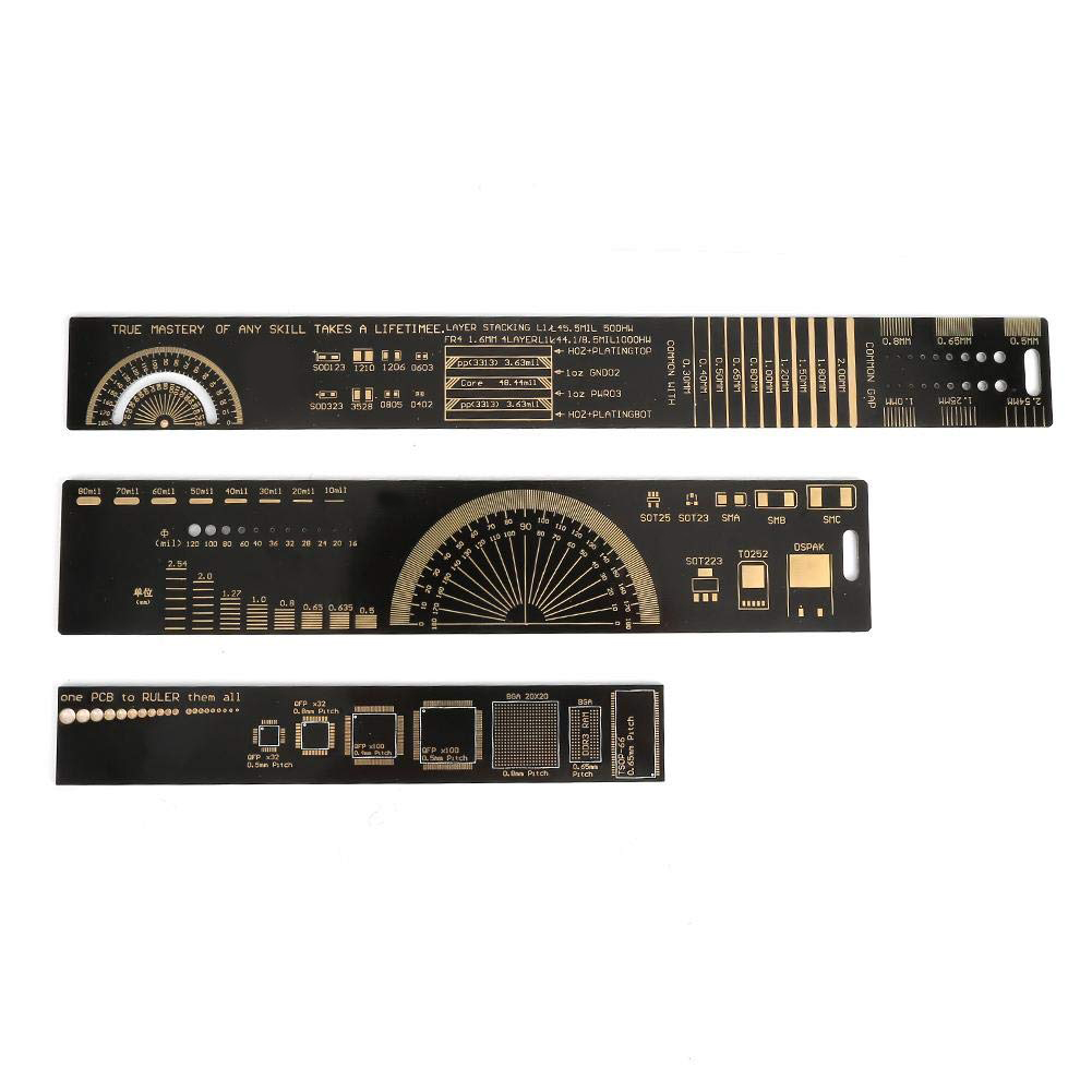 

PCB Ruler Resistor Capacitor Chip IC SMD Diode Transistor Measuring Tool, 15cm, 501 Original