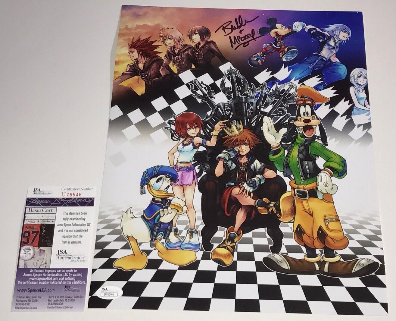 BRET IWAN Mickey Mouse Signed 11x14 Photo Poster painting Autograph KINGDOM HEARTS JSA COA