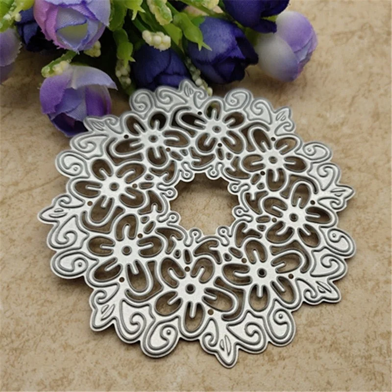Hollow Circle lace Metal Cutting Dies For DIY Scrapbooking Album Embossing Paper Cards Decorative Crafts