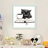 Coffee Book Black Cat-11CT Stamped Cross Stitch 40*40cm/15.75*15.75in