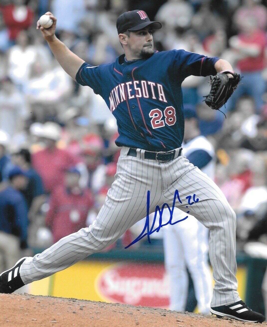 * JESSE CRAIN * signed 8x10 Photo Poster painting * MINNESOTA TWINS * COA * 1