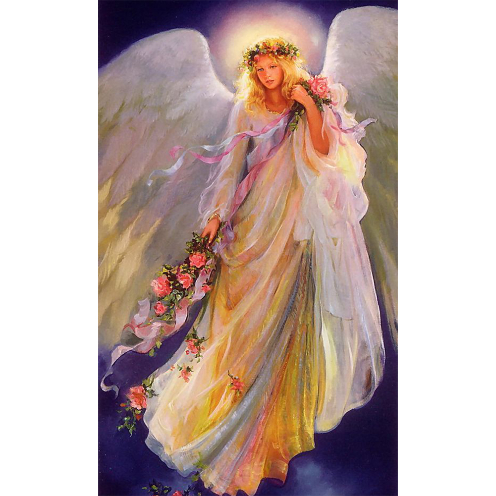 

30*50CM - Round Drill Diamond Painting - Angel, 501 Original