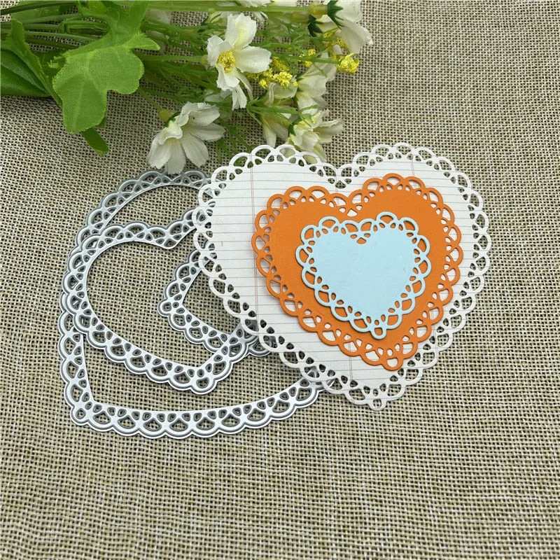 Beautiful three-layer peach Metal Cutting Dies Stencils For DIY Scrapbooking Decorative Embossing Handcraft Die Cutting Template