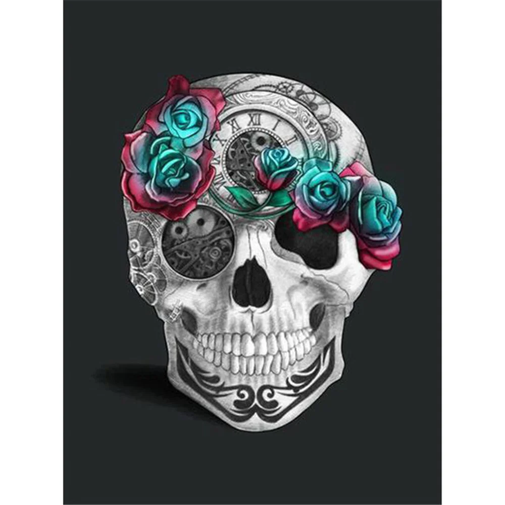 Diamond Painting - Full Round/Square Drill - Skull Head(30*40 - 50*60cm)