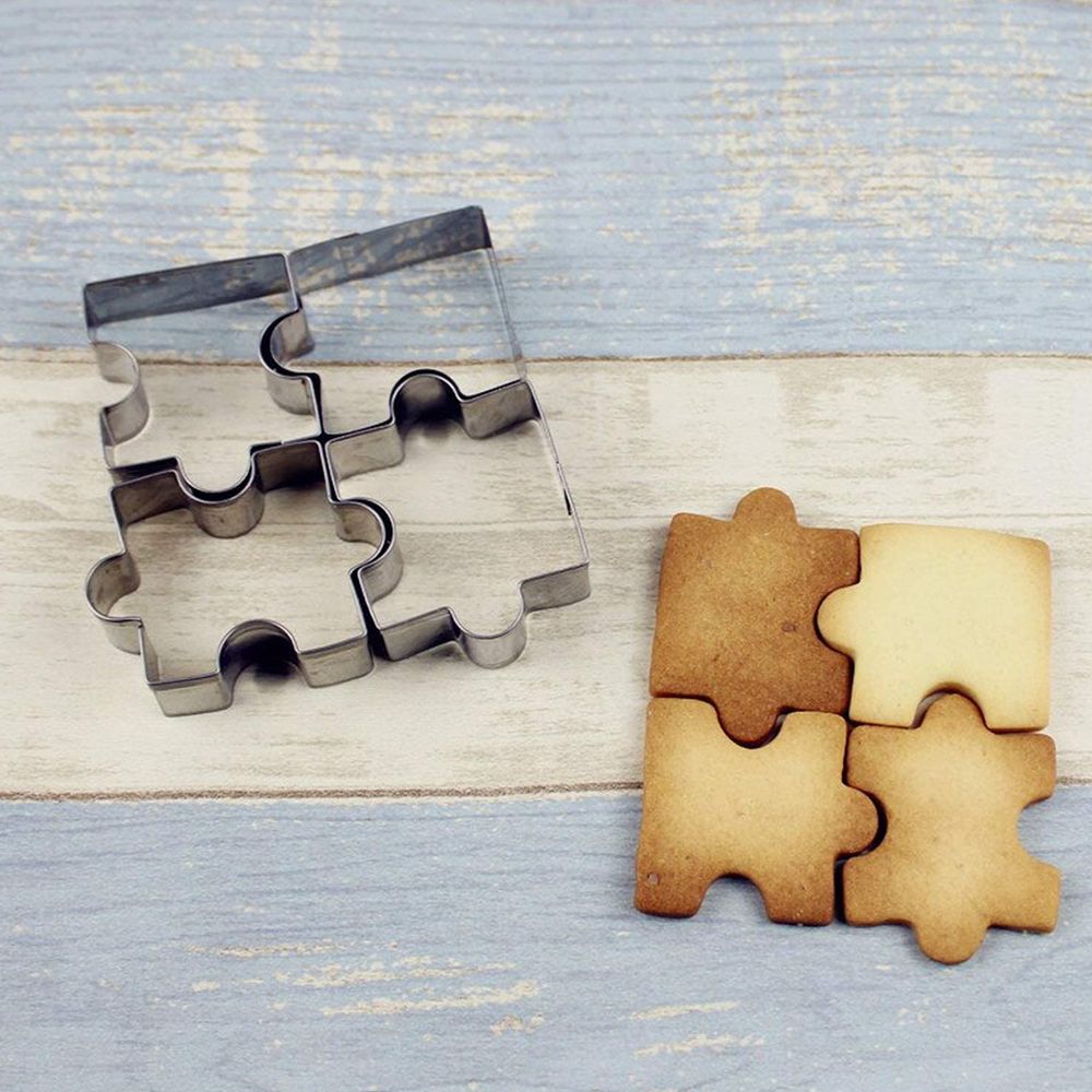 4 pcs Puzzle Piece Shaped Cookie Cutter | IFYHOME