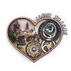 Prague Astronomical Clock Wooden Retro Refrigerator Magnet Gear Rotating 3D Magnetic Refrigerator Magnet Czech Travel Souvenir