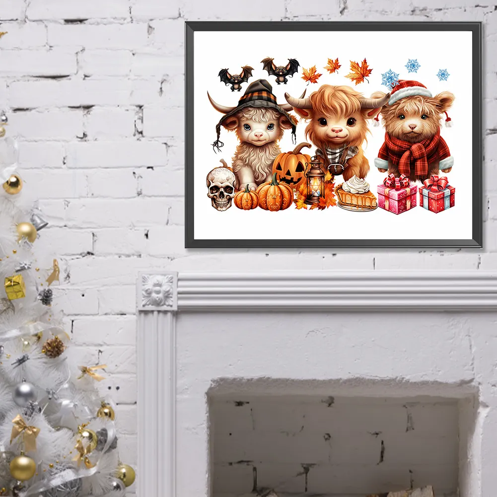Diamond Painting - Full Round Drill - Halloween Yak(Canvas|40*30cm)