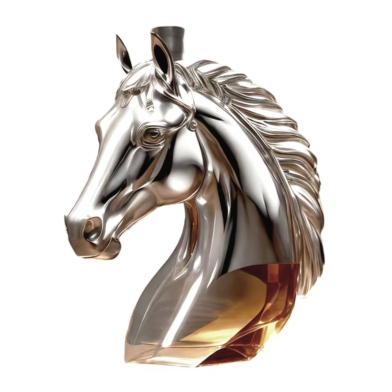 Handblown Horse Whiskey Bottle – Timeless Elegance Meets Craftsmanship​