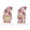 2 pi&egrave;ces bricolage en diamants d&eacute;corations de table sp&eacute;ciales r&eacute;utilisables en mosa&iuml;que de strass pour bricolage multi-usages en diamants d&rsquo;art, attrape-soleils, fleurs cadeaux pour les amateurs d&rsquo;artisanat (gnomes floraux roses)