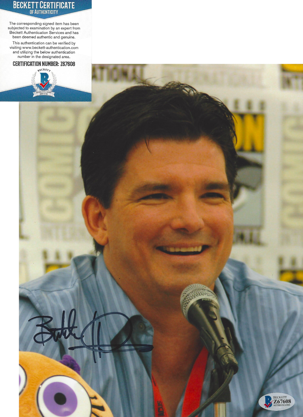 BUTCH HARTMAN SIGNED THE FAIRLY ODDPARENTS CREATOR 8x10 Photo Poster painting D BECKETT COA BAS