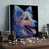 DIY Pearl Painting Wolf for Home Wall Decor with Frame(30x30cm)