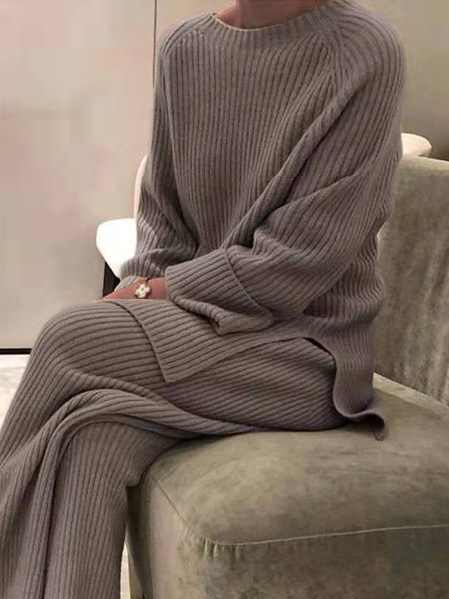 Rotimia Fashion Rib knitted striped suits
