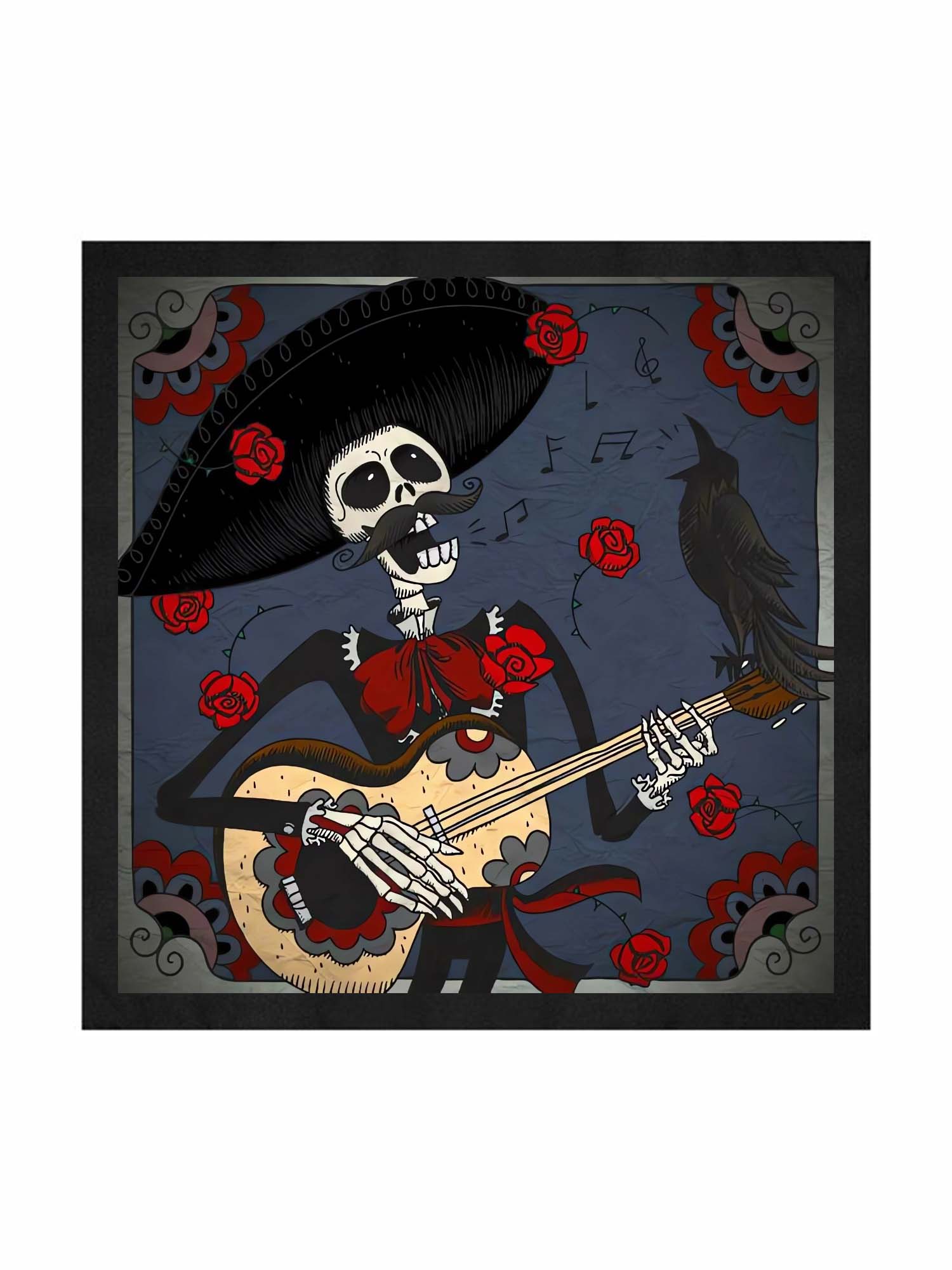 Halloween Day Of The Dead Skeleton - Cotton Bandana