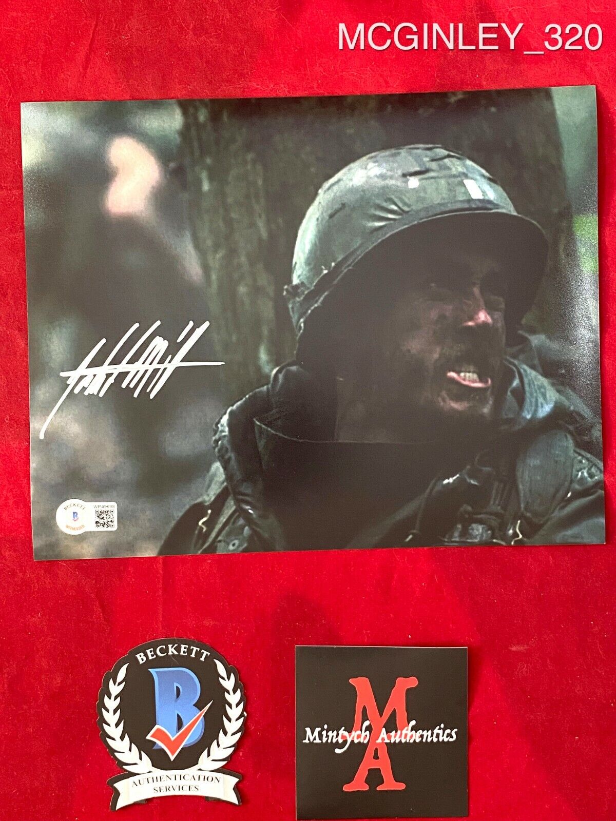 JOHN MCGINLEY AUTOGRAPHED SIGNED 8x10 Photo Poster painting! PLATOON! SGT O'NEILL! BECKETT COA!